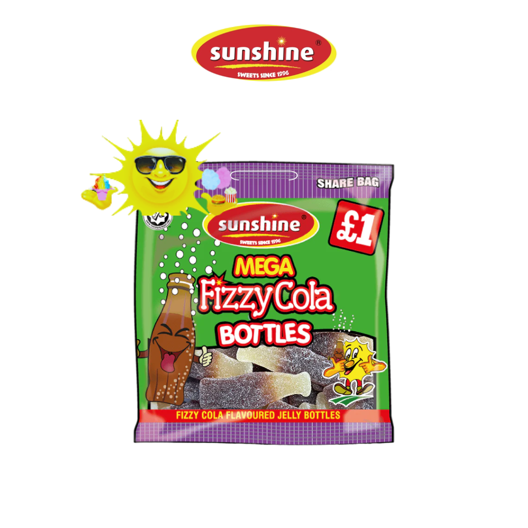 Sunshine Sour Cherry Cola Bottles 120g