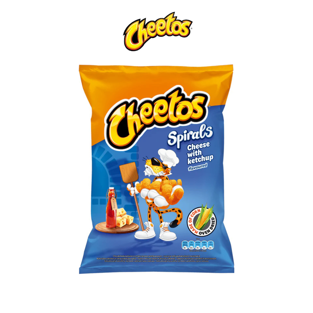 Cheetos Spirals Cheese with Ketchup Flavoured Puffs 145g