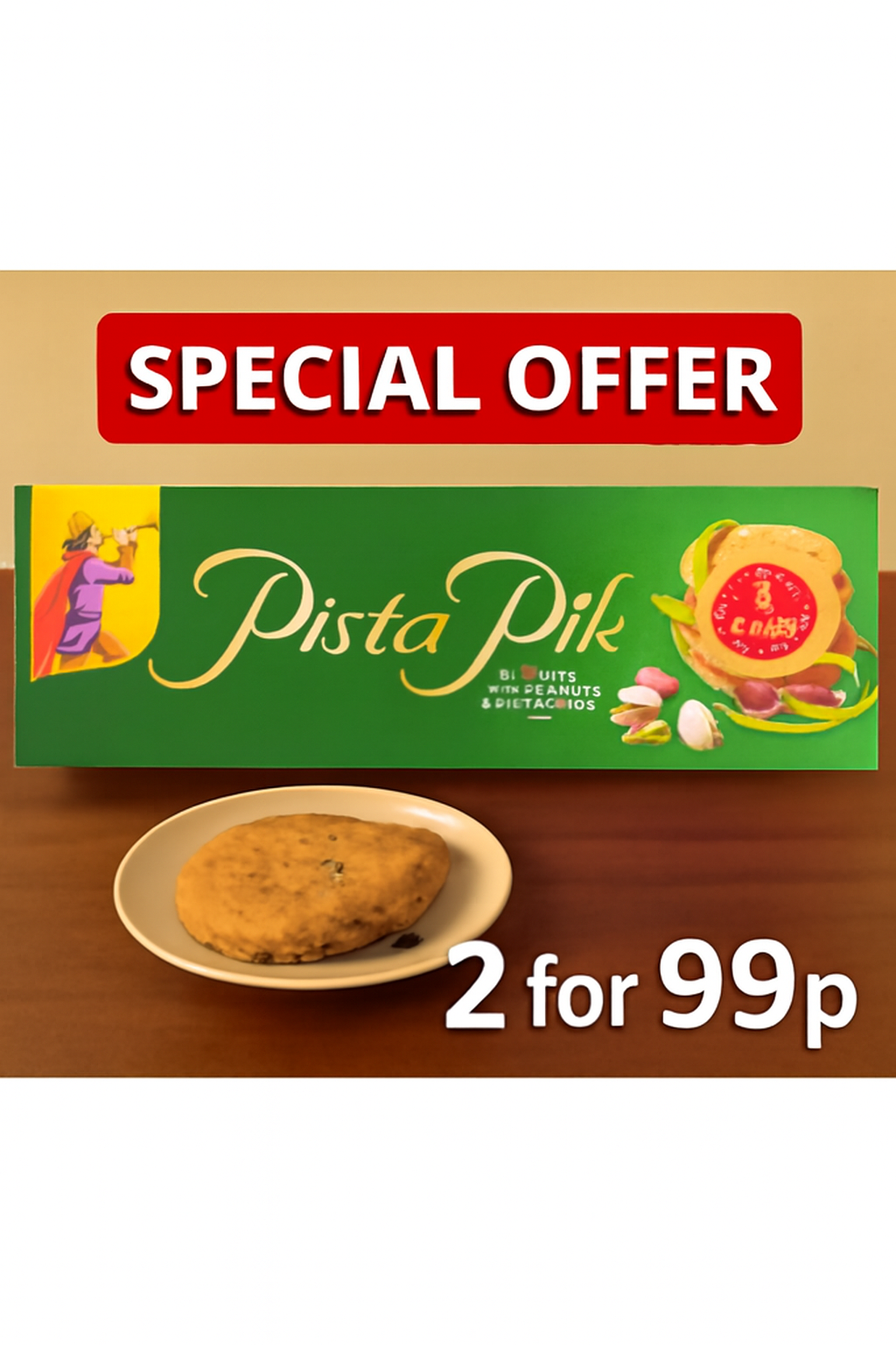 Pista Pik Biscuits with Peanuts & Pistachios 118.3g