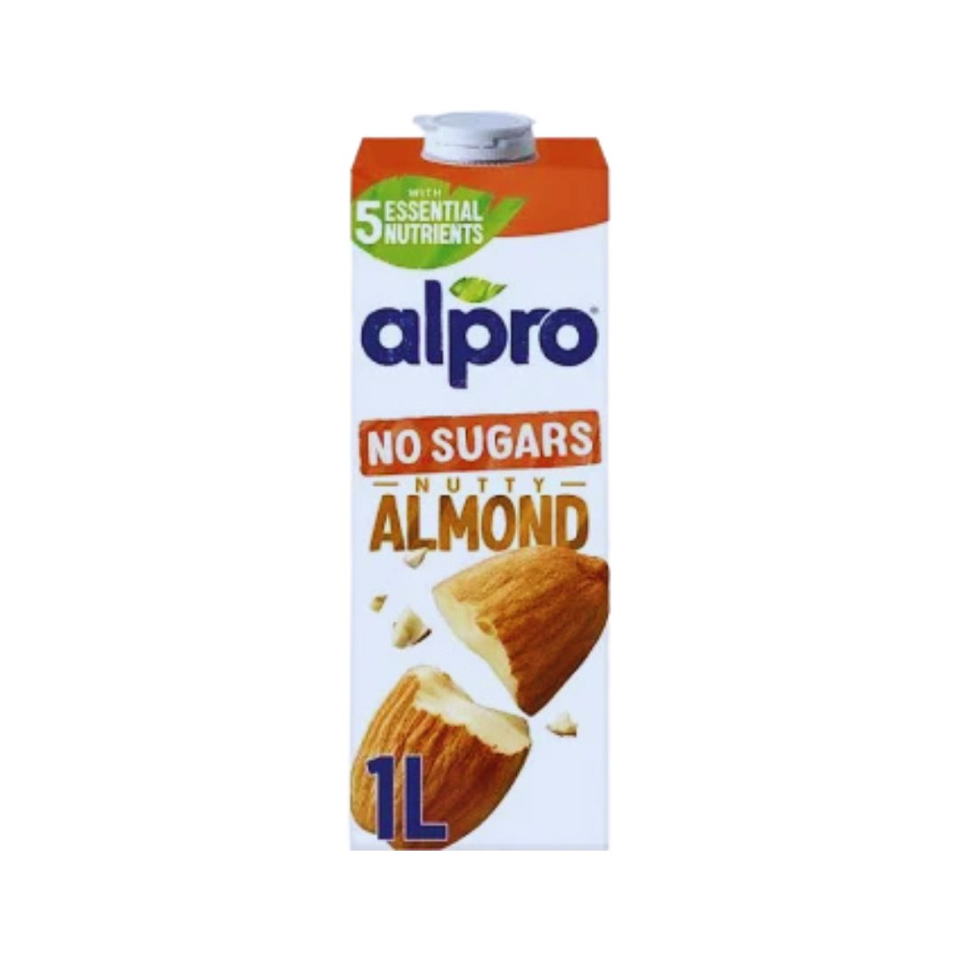 Alpro Almond Long Life No Sugar Dairy Free Milk Alternative 1litre