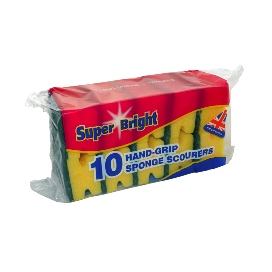 Superbright Handgrip Non Scratch Sponge - 10 Pack