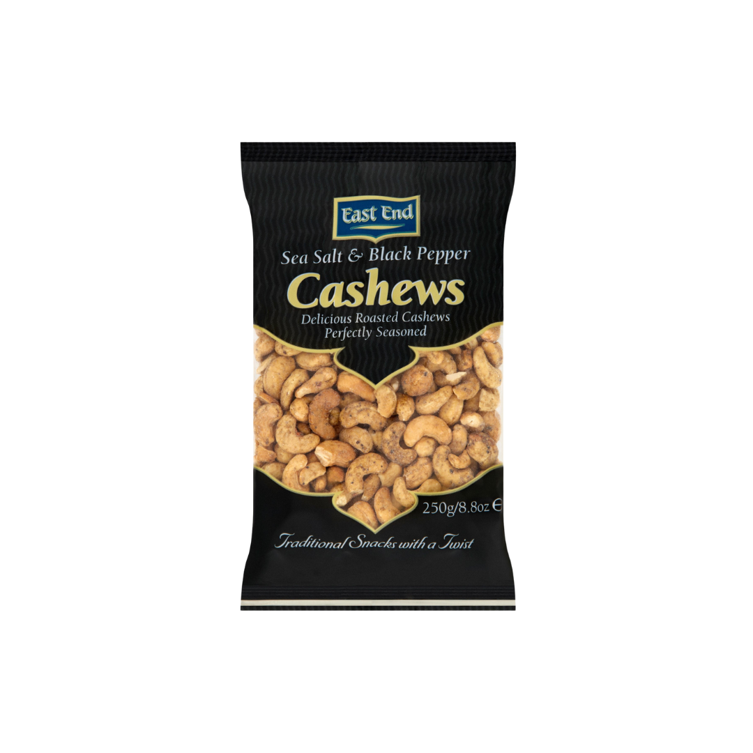 East End Sea Salt & Black Pepper Cashews 250g