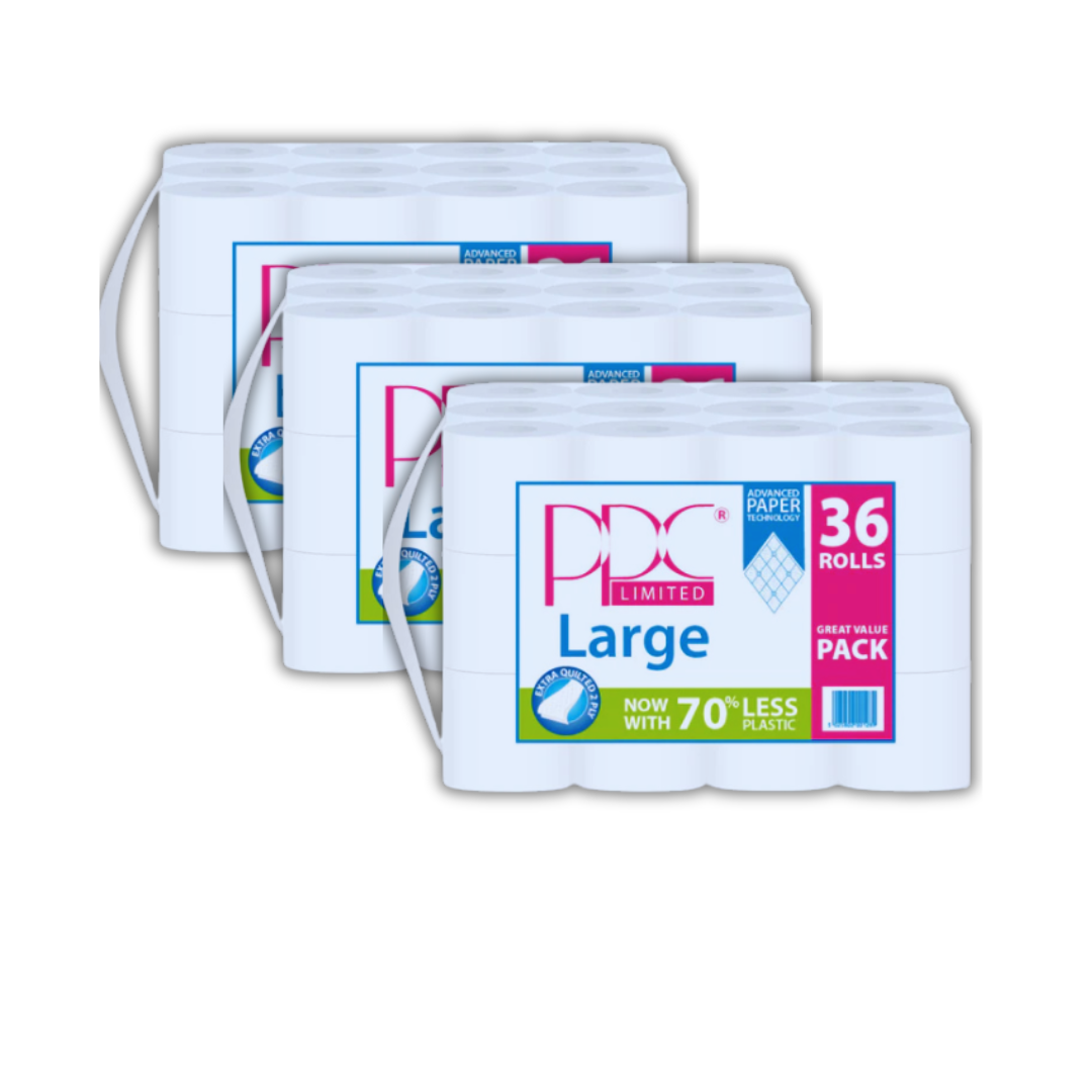 PPC Large Bathroom Tissue  (36 x 3) - Autumn Offers