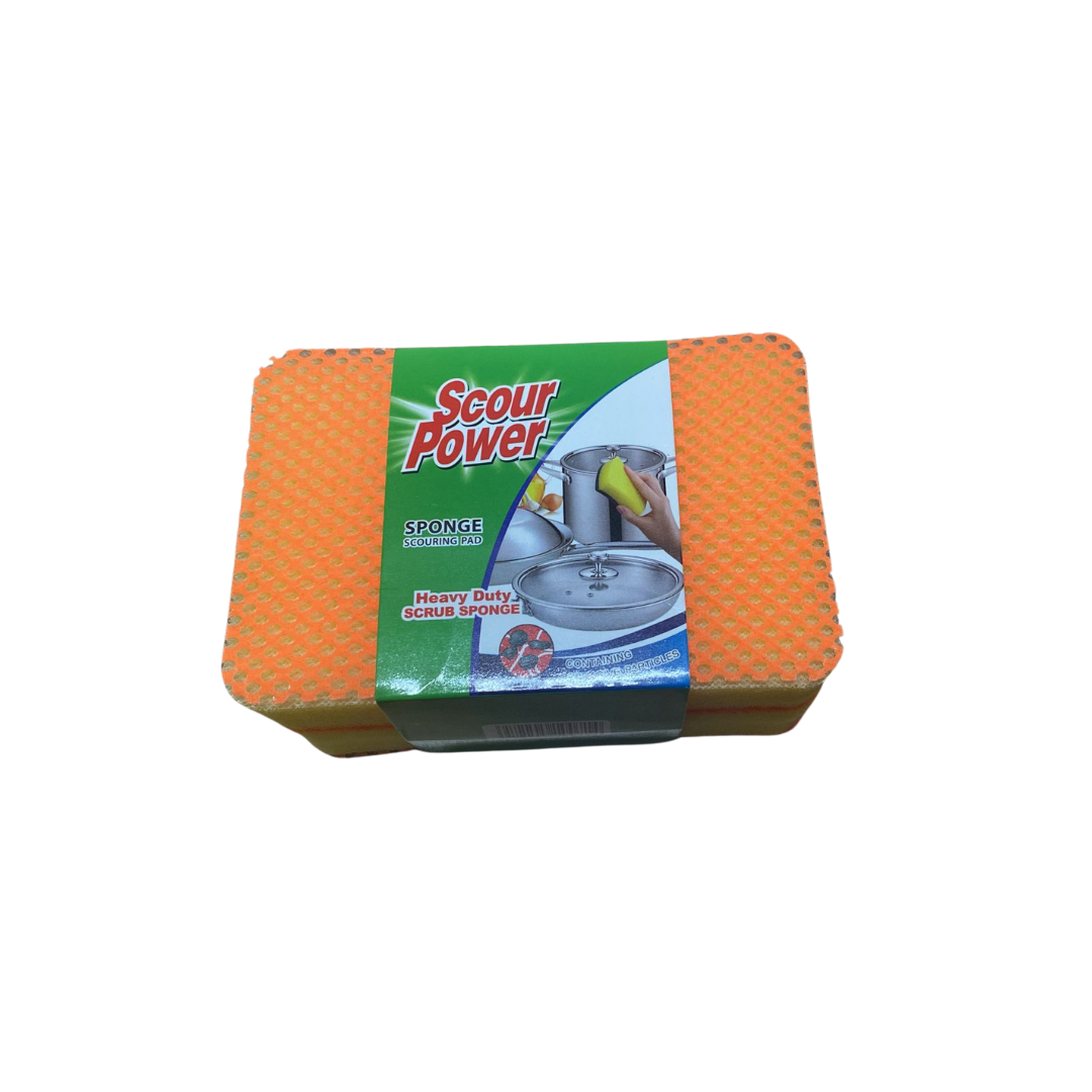 Scour Power 2pc Heavy Duty Sponge