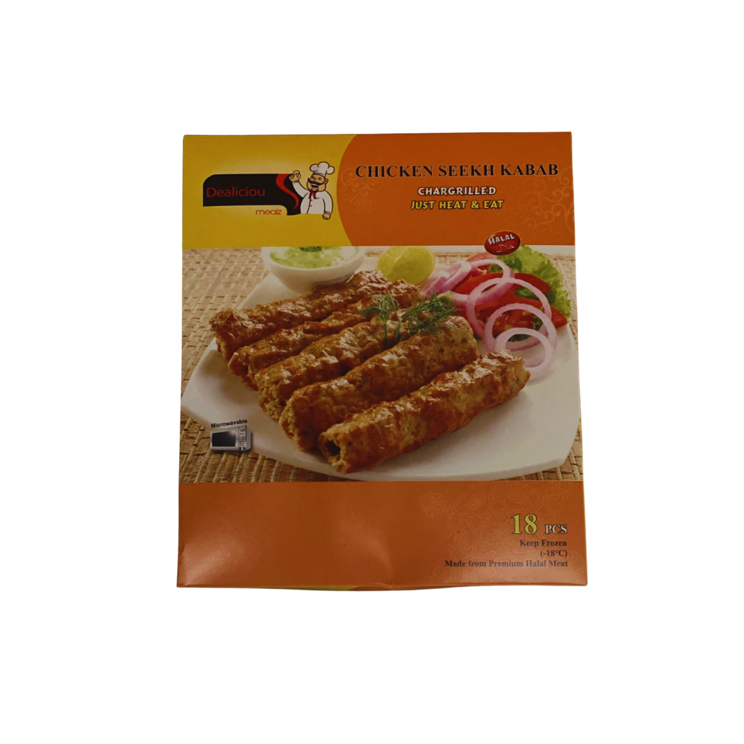 Dealicious Chicken Seekh Kebab 18 pcs