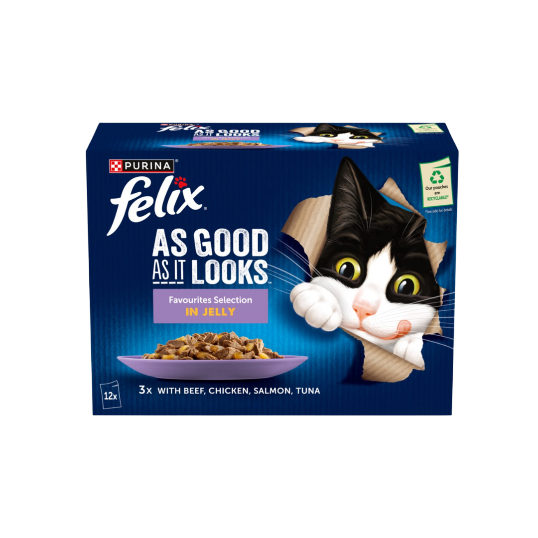 Felix As Good As it Looks Ocean Feasts Wet Cat Food - 12 x 85g
