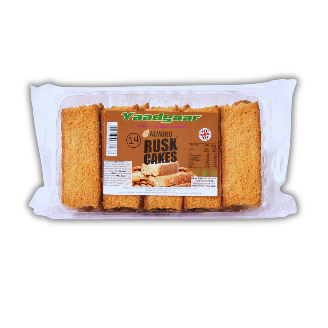 Yaadgaar Almond Cake Rusk – 14 Pack