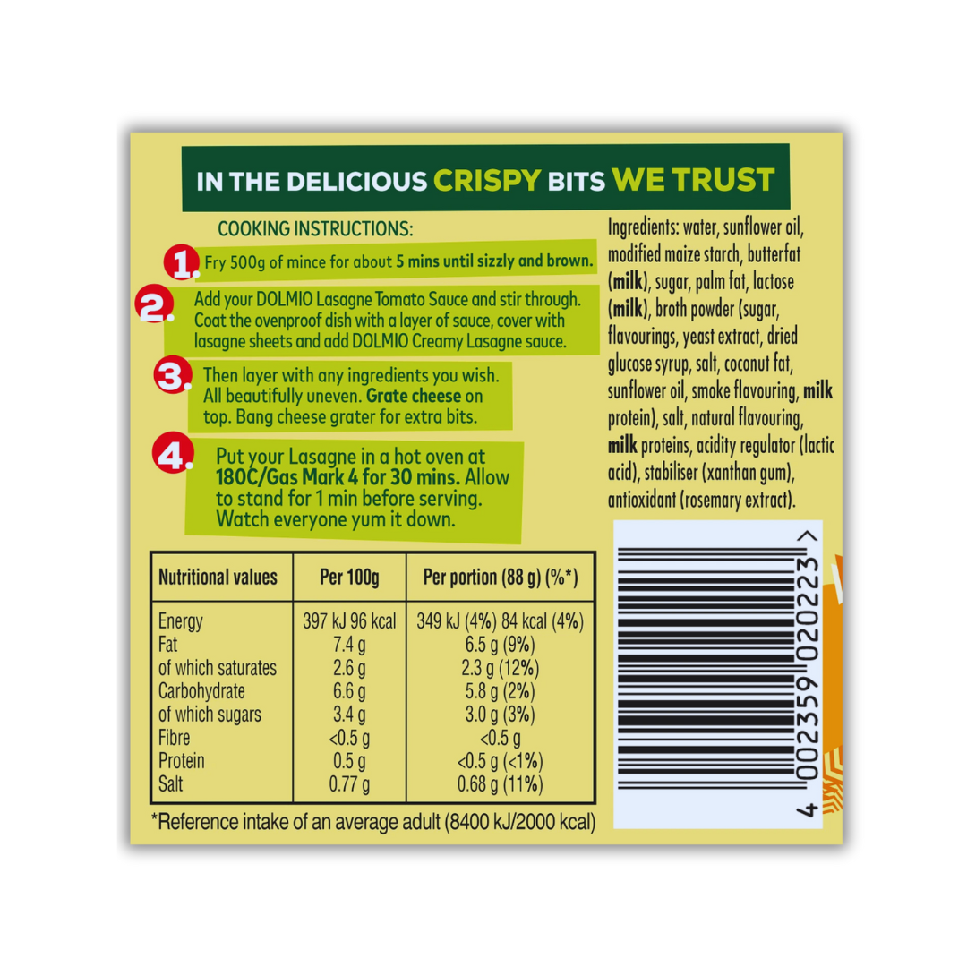 Dolmio® Lasagne Creamy White Pasta Sauce 655g