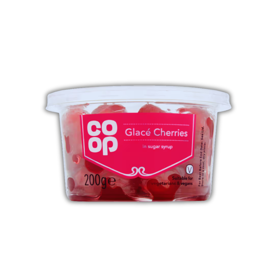 Co Op Glacé Cherries in Sugar Syrup 200g