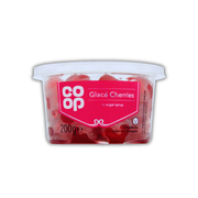Co Op Glacé Cherries in Sugar Syrup 200g