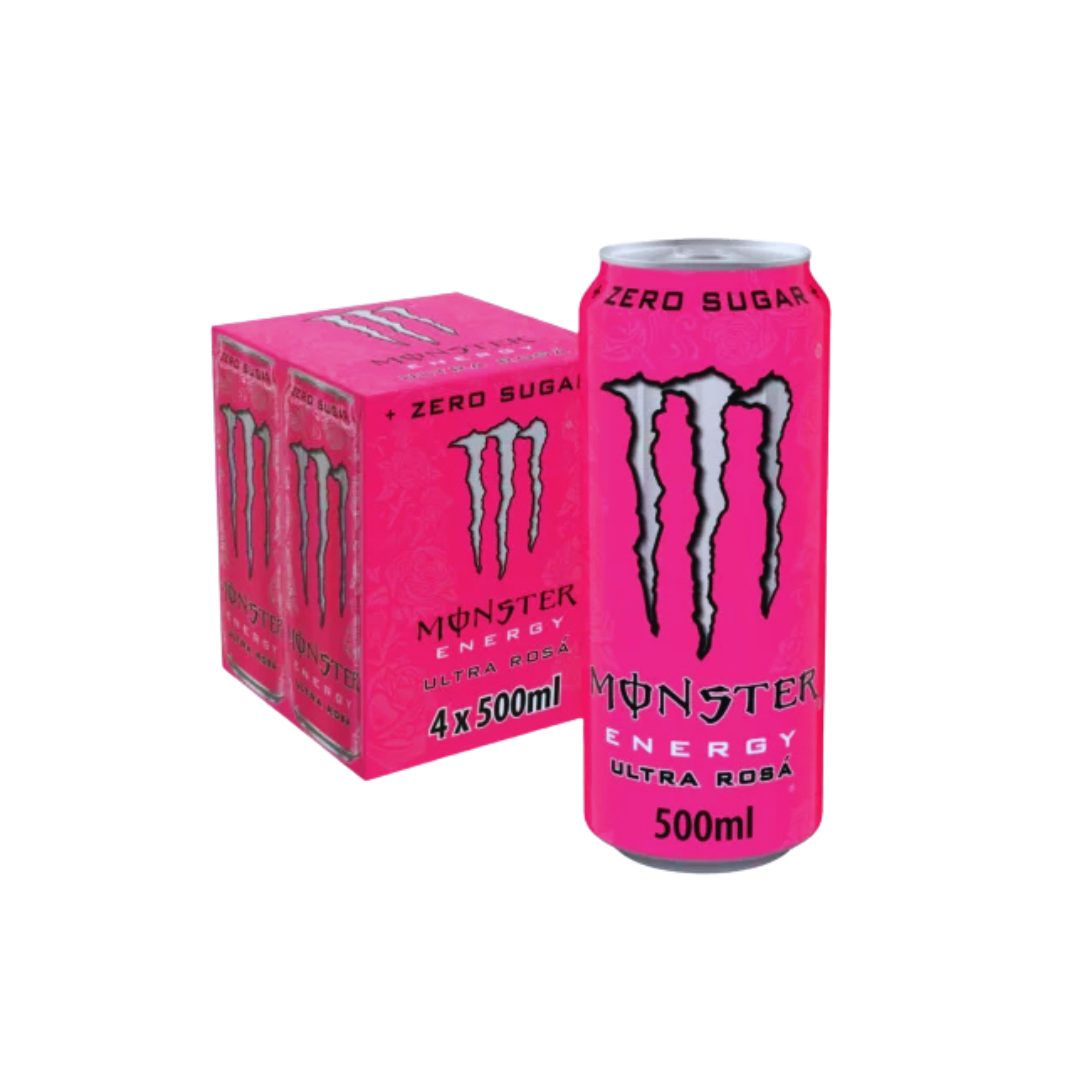 Monster Energy Drink Ultra Rosa Zero Sugar 4 x 500ml