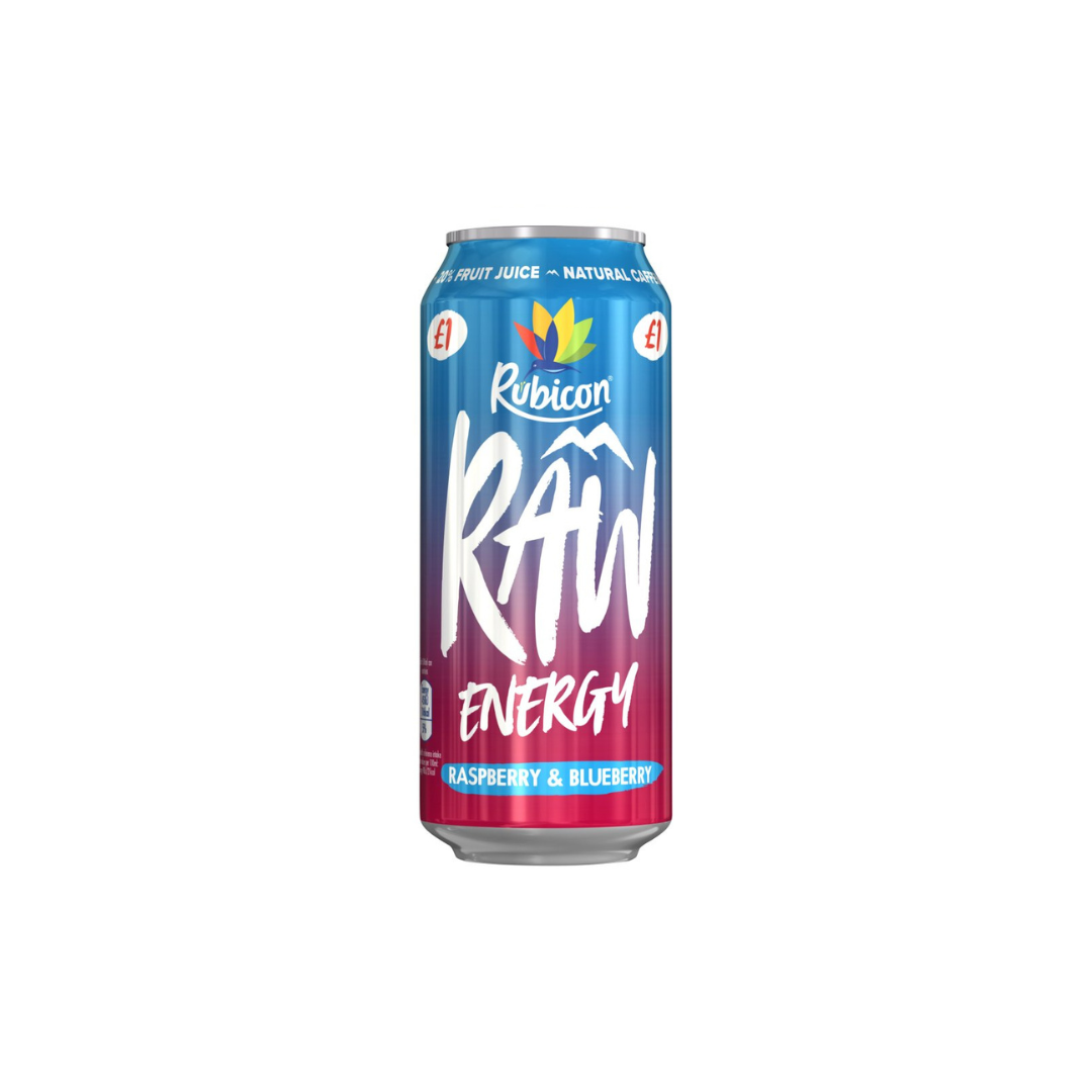 Rubicon Raw Energy Raspberry & Blueberry 500ml