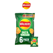 Walkers Salt & Vinegar Multipack Crisps 6x25g