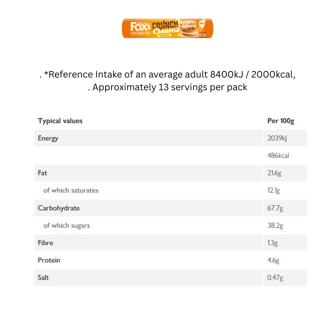 Fox's Golden Crunch Creams – 200g