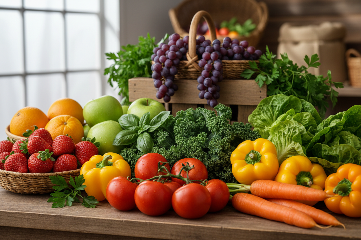 fresh fruit ang vegetables