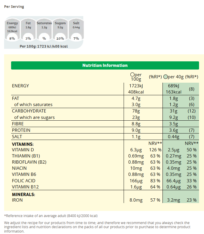 Kellogg's Fruit 'n Fibre 500g