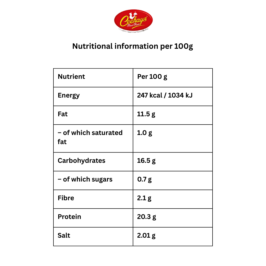 Ceekays Hot'n'Spicy Breaded Chicken Mini Fillets.
