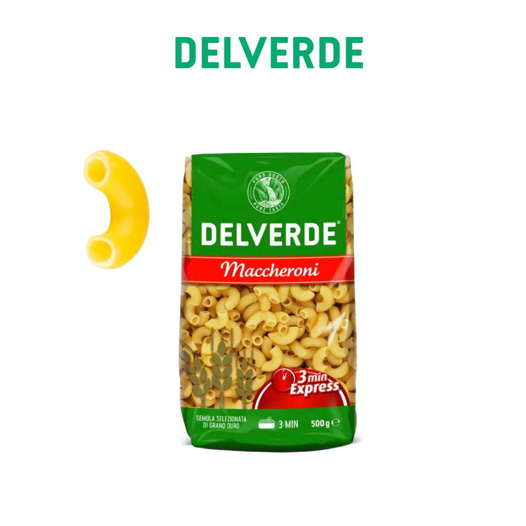Delverde Premium Italian Pasta : Elche, Maccheroni, Farfalle, Conchiglie