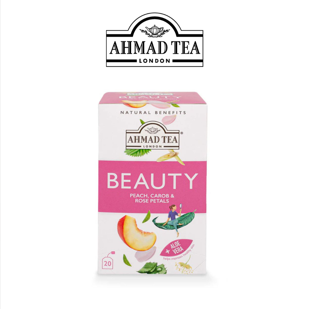 Ahmad Tea Peach, Carob & Rose Petals "Beauty" Infusion – 20 Teabags