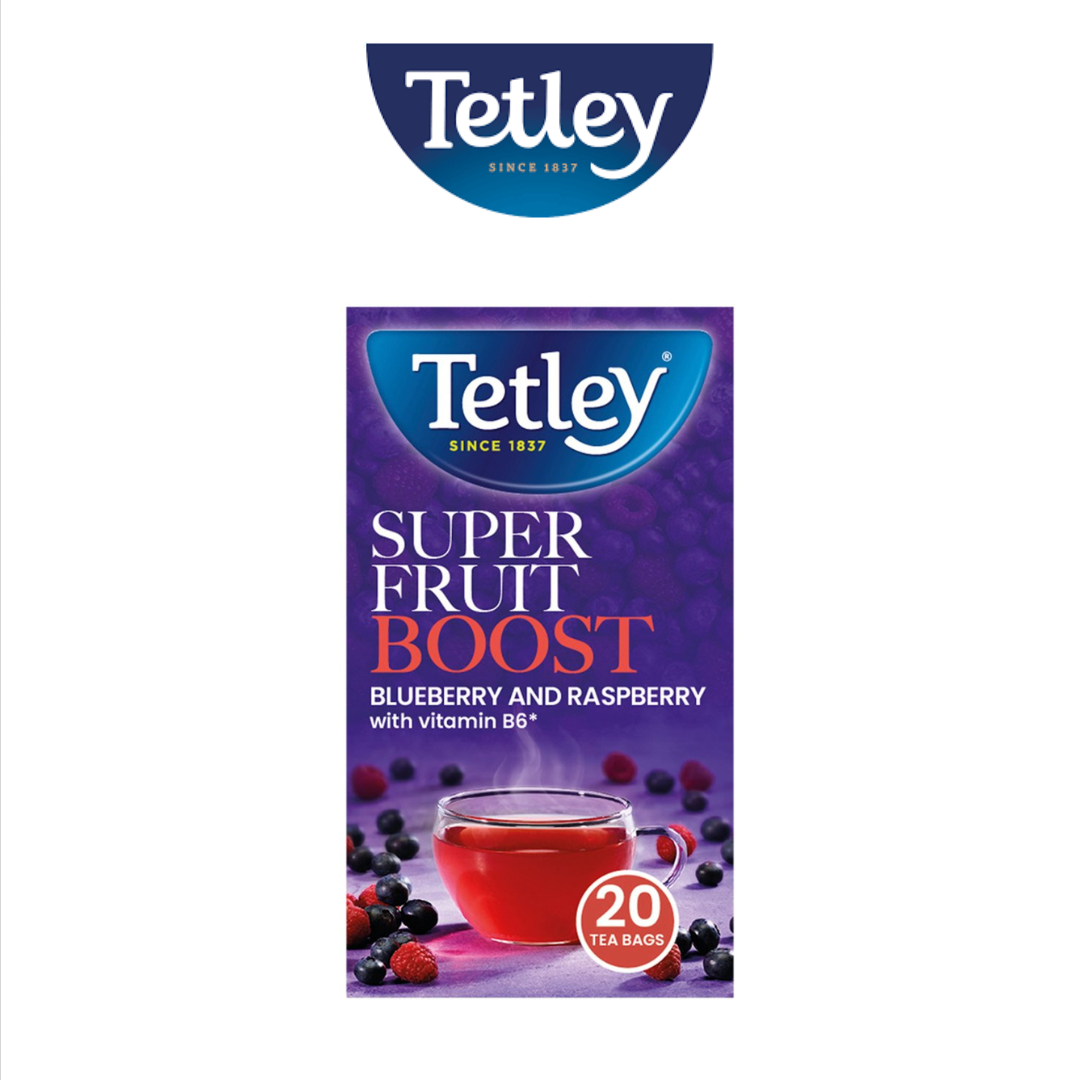 Tetley Raspberry Tea Tetley Super Fruits Boost – Blueberry & Raspberry 20 Tea Bags (40g ...
