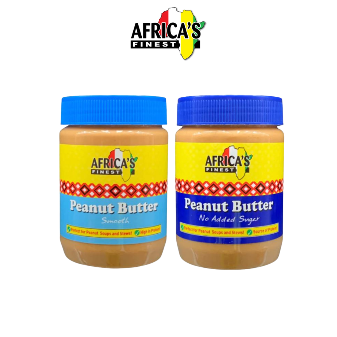 Africa's Finest Peanut Butter 500g - No Added Sugar & Smooth Variants