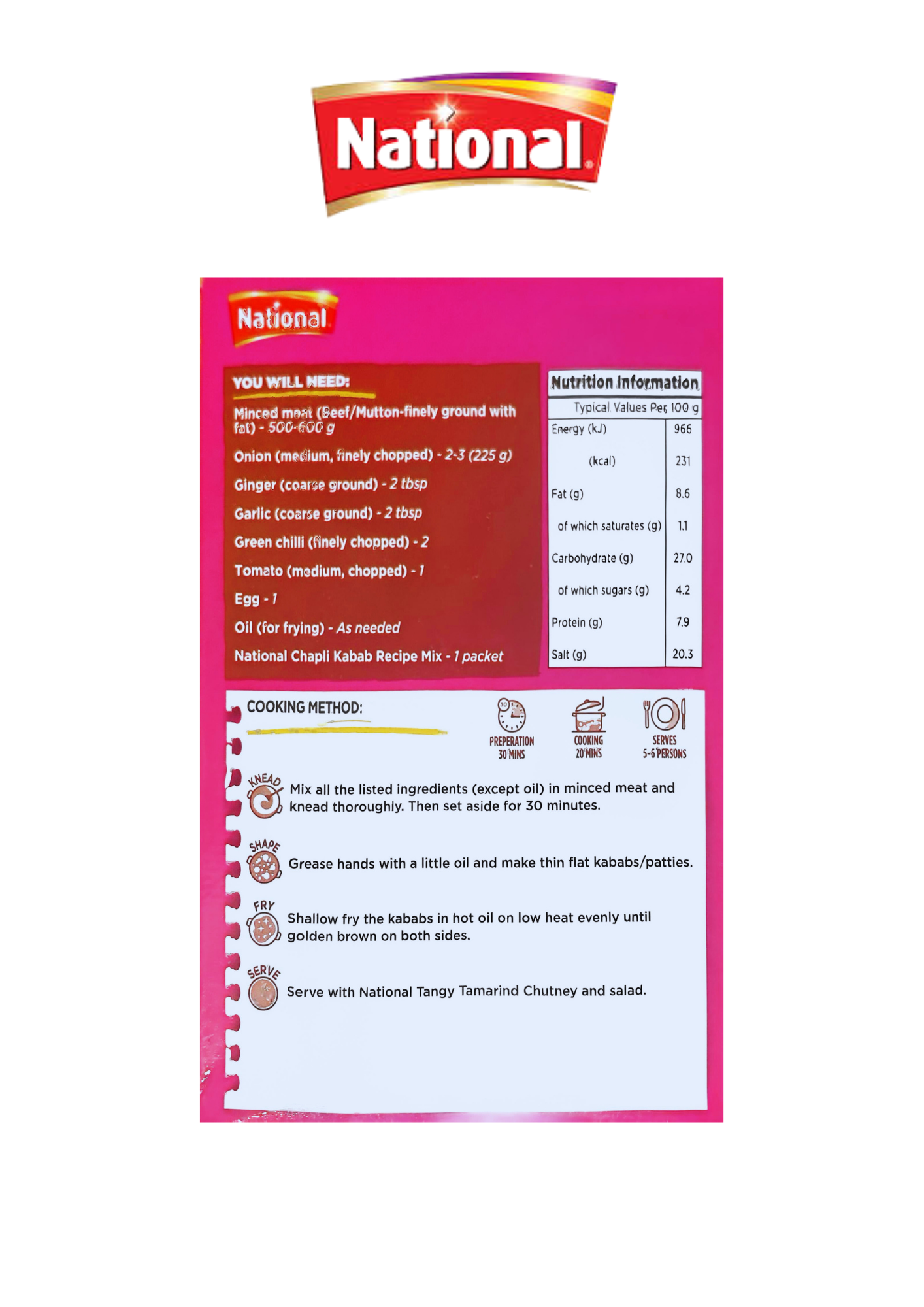 National Chapli Kabab