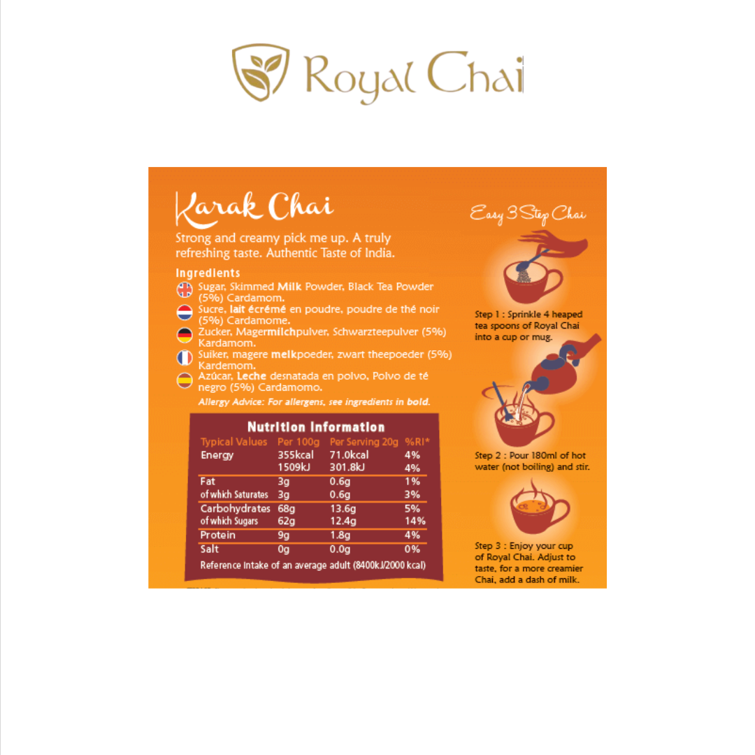 Royal Chai Karak Tub 400g – Sweetened
