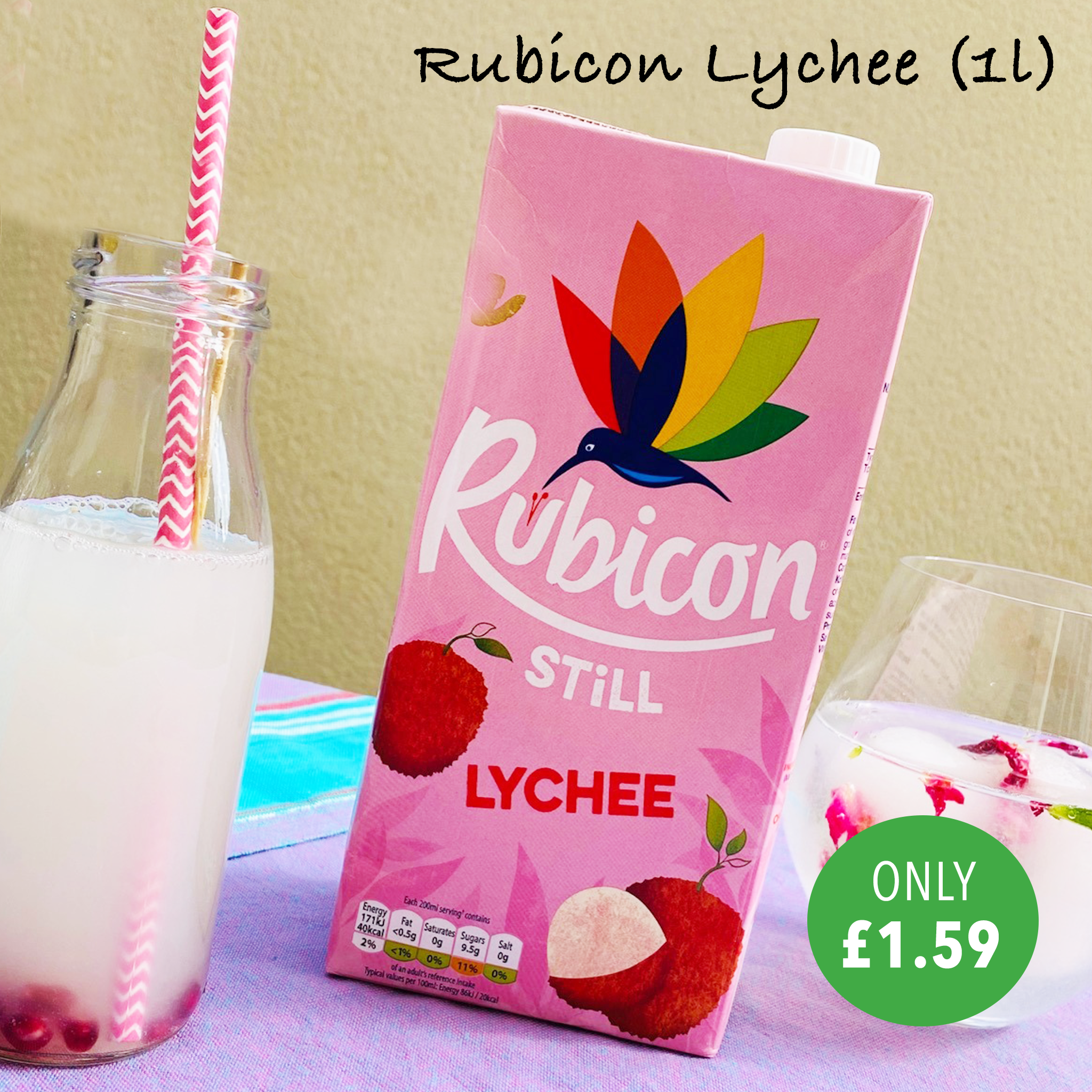 Rubicon Juices - Rubicon Still Lychee Juice Drink 1l